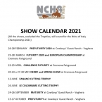 NCHA of Italy Shows Calendar 2021